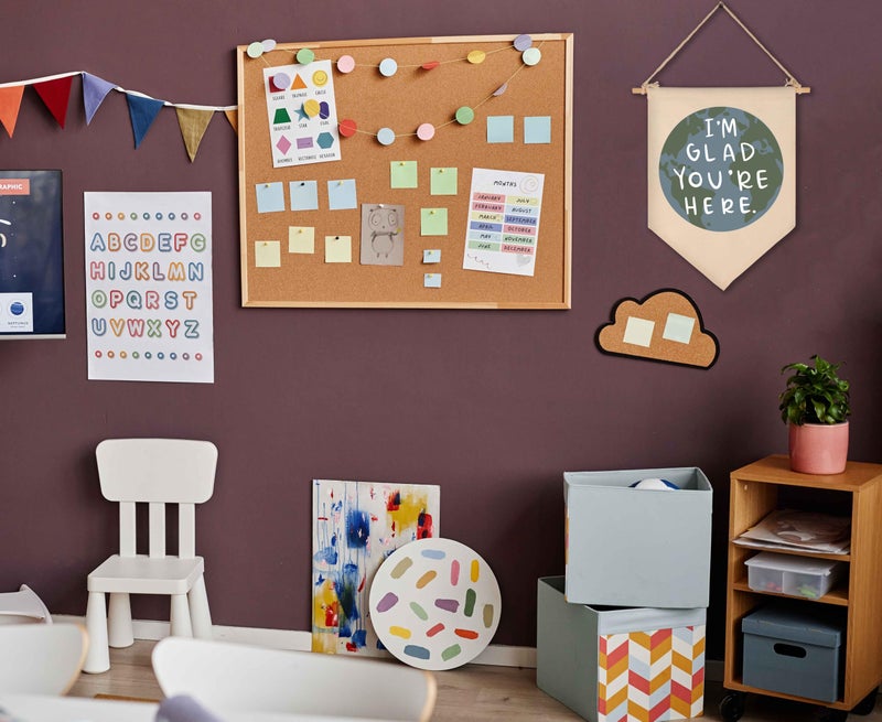FYSIA I'm Glad You're Here-Classroom Decor-Teacher Gifts-Welcome Poster Gift-Inspirational Positive Affirmation Motivational Quote-Earth Theme-Canvas Hanging Pennant Flag Banner Wall Sign Decor - Image 3